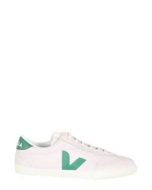 Veja Volley Ot-Logo Leather Sneakers - White