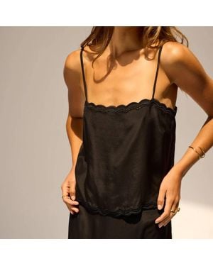 Natalie Martin Fern Silk Cami - Black