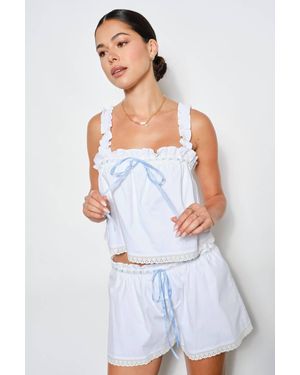 Pretty Garbage Georgia Poplin Top - White
