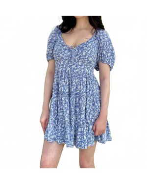 Southern Grace Girl Next Door Mini Dress - Blue