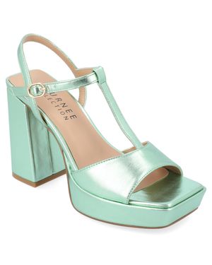 Journee Collection Collection Parson Sandals - Green