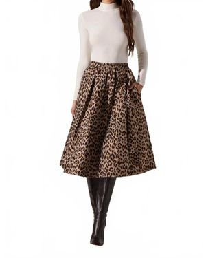 Astr Andolina Midi Skirt - Brown