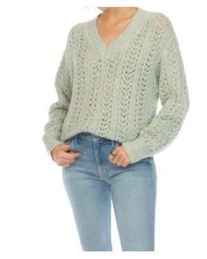 Hello Nite V-Neck Long Sleeve - Blue