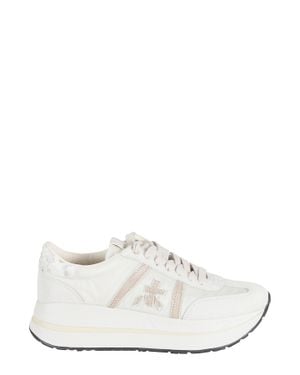Premiata Bethcoin 8145-Logo Leather Sneakers - White