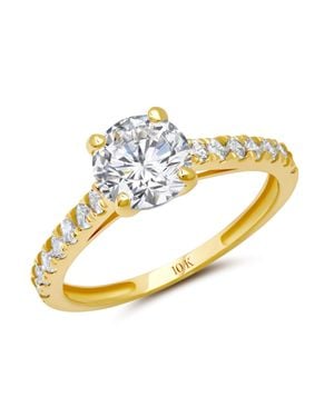 MAX + STONE 10K Or 1.2 Carat Cubic Zirconia Engagement Or Anniversary Ring - Metallic