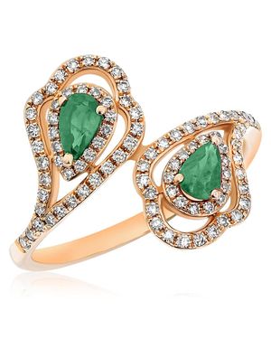 Diana M. Jewels 14K 0.33Ct Diamond Ring - Green