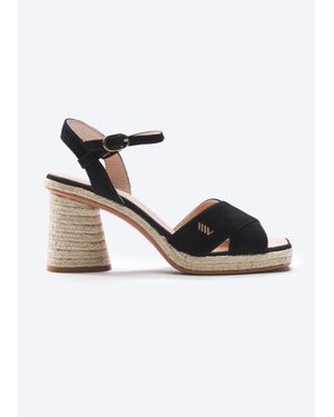 VISCATA Xelida Suede Espadrille Sandal Heels - Metallic