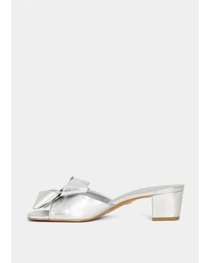 Shu Shop Flora Block Heel Sandal - White