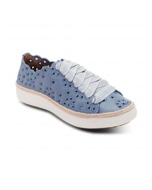 Aetrex Charlotte Eyelet Lace Up Sneakers - Blue