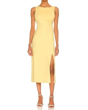 Susana Monaco Side Slit Tank Dress - Yellow