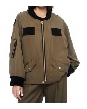 Smythe Oversized Bomber Jacket - Brown