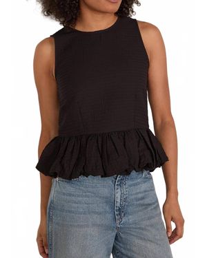 Sea Roni Solid Boat Neck Top - Black