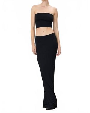 ÉTERNE Soft Jersey Maxi Skirt - Black