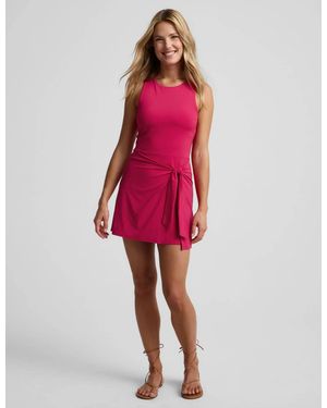 Beyond Yoga That's A Wrap Mini Dress - Red