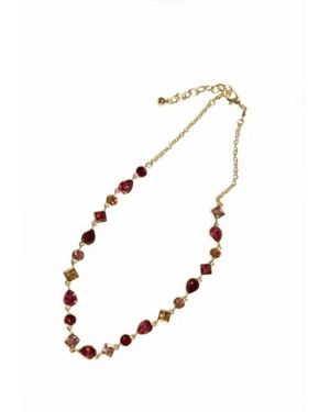 Accessories To Go Gemstone Glow Layering Necklace - White