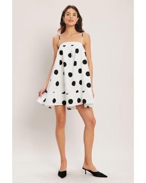 TRUEDAMES Runway Polka Woven Mini Dress - Multicolor