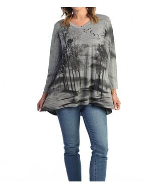 Jess & Jane Inspiration Slinky High Low Top - Gray