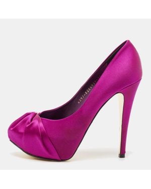 Gina Satin Claire Platform Pumps - Pink
