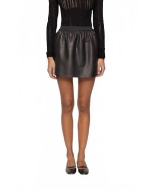 Sea Lucie Leather Mini Skirt - Black