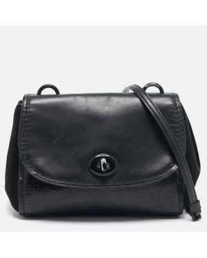 COACH Leather And Suede Faye Crossbody Bag - Black