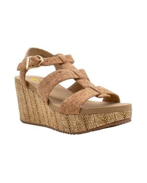 Volatile Crimini Wedge Sandal - Metallic