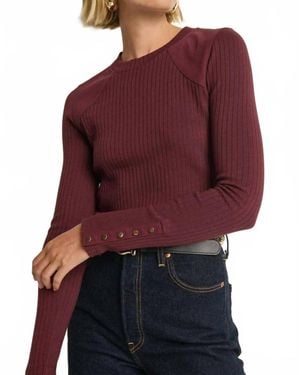 Nation Ltd Maxine Long Sleeve Top - Red