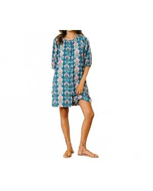SUNSHINE TIENDA Palm Royale Catalina Mini Dress - Blue