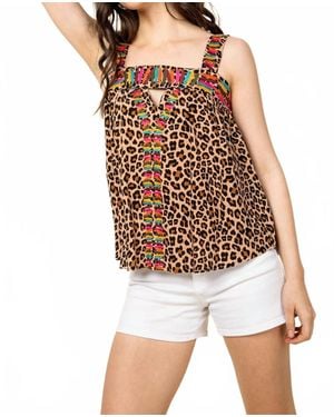 Thml Total Cuteness Cheetah Tank - White