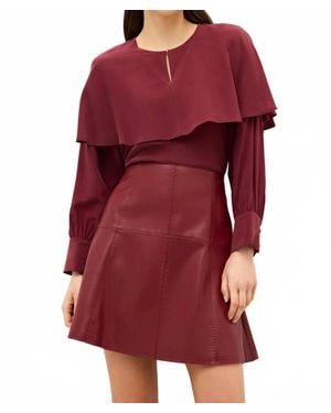 Marie Oliver Jayne Long Sleeve Blouse - Red