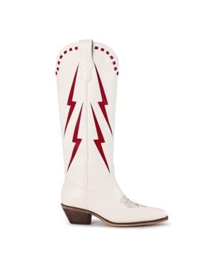 Marfa Boots The Grove Faux Leather Boots - Pink