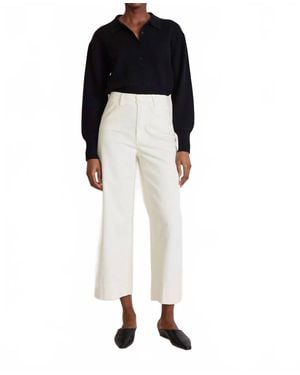 Apiece Apart Classic Merida High Rise Fit Wide Leg Pant - Black