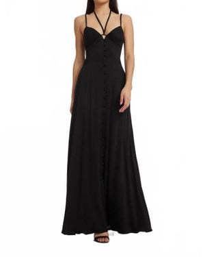 open lace back dress Joyfolie Women's Mia Maxi Boho Dress in Ivory, Large main image 0