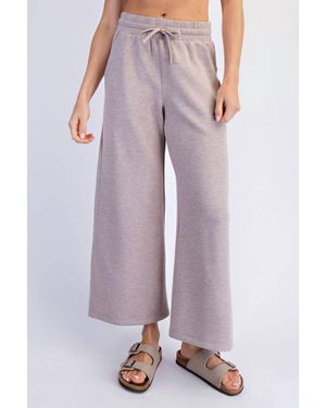 Rae Mode Modal Scuba Cropped Wide Pants - Purple