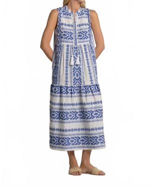 Elan Sleeveless Cotton Dress - Blue