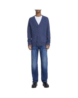 7 For All Mankind Pocket Alpaca Cardigan Sweater - Blue