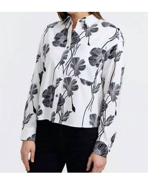 Foxcroft Marina Long Sleeve Top - White