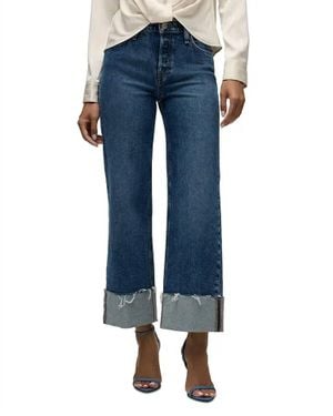 Hudson Jeans Rosie Wide Leg Ankle Cuff Jeans - Blue