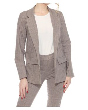 Joseph Ribkoff Tartan Plaid Blazer - Gray