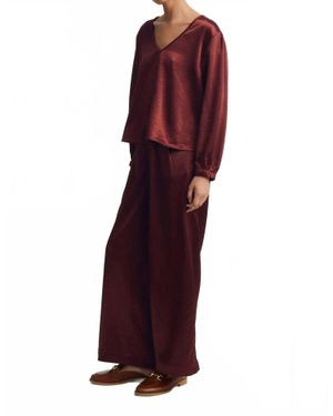 Melissa Nepton Eileen Wide Leg Pant - Red