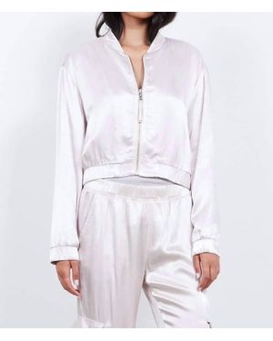 Lamade The Eighties Silky Bomber Jacket - White