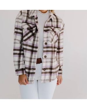 Love Tree Must Have Plaid Shacket - Gray