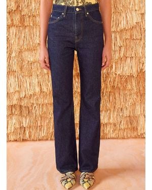 Ulla Johnson Martine High Rise Flare Leg Jean - Blue