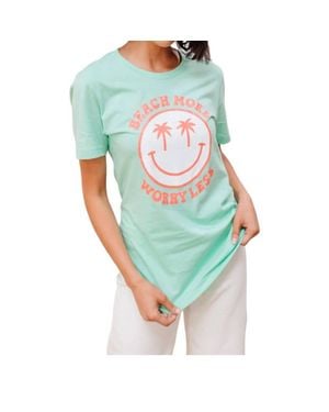 123 Amore Worry Less T-Shirt - Blue