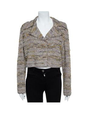 Missoni Tweed Cropped Blazer - Gray