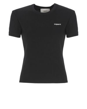 Coperni Baby Tee Cotton Printed T-Shirt - Black