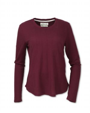 Purnell Waffle Knit Crew Top - Purple