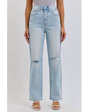 cello Super High Rise Dad Jean - Blue