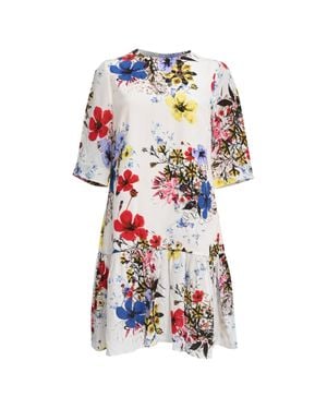 Erdem Emmie Floral-Print Mini Dress - Blue