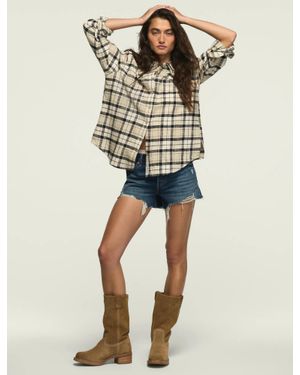 Lucky Brand Plaid Button Down Shirt - Natural