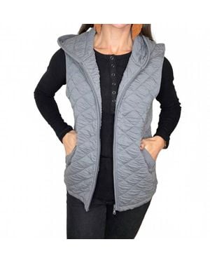 Michelle Mae Heather Hooded Vest - Black